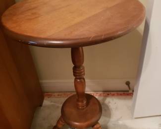 ETHAN ALLEN MID CENTURY SMALL PEDESTAL STAND