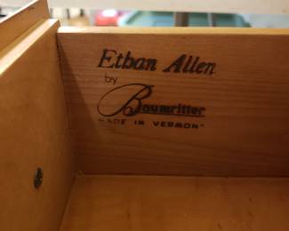 INTERIOR OF SECRETARY DRAWER: ETHAN ALLEN BY BAUMRITTER