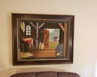 FOLK ART: LATHE ART, BARN SCENE