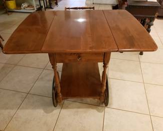 ETHAN ALLEN TEA WAGON, MID CENTURY