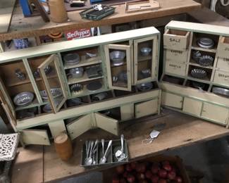 47. Large handmade kitchen set with many utensils