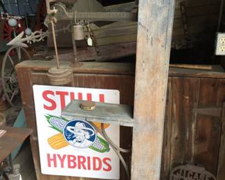 225. Farm scale with weights.