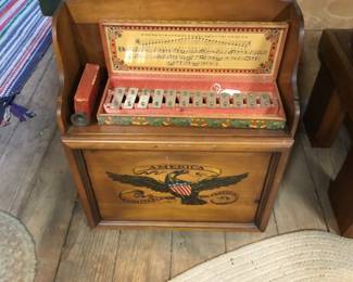 116. Toy xylophone, small wooden desk
