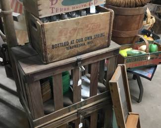 31. Primitive bottles, boxes, decorations