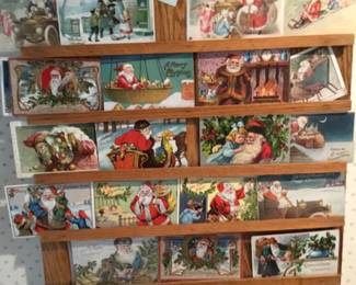 238. Christmas cards on a rack
