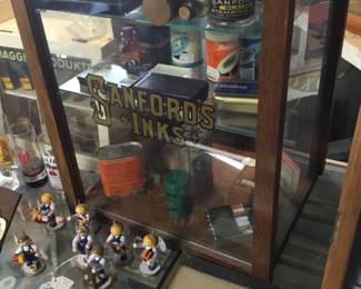 326. Small bottles, display case.