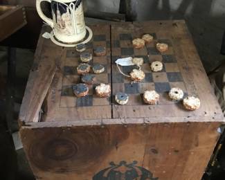 14. Chess set cabinet,