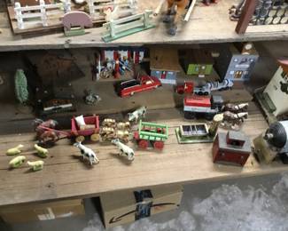 57. We have lots of miniature animals vehicles and people to start or add on to your farm or villages.