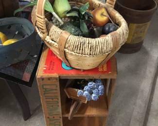 34. Baskets, boxes make useful side tables or nice decor