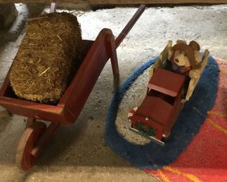 45, Wheelbarrow and toy truck