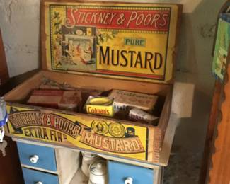 361. Mustard box, original paint.