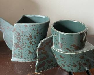 Vintage MCM Ikebana Pottery Yamasan hoof-shaped mugs… Japan