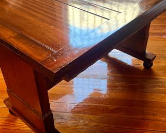 Danish narrow pub table in superb condition.