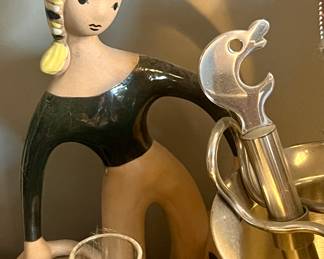 HEDI SCHOOP Vintage California Pottery man figurine Vase Planter