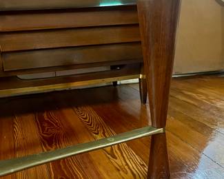 Teak, walnut and brass!