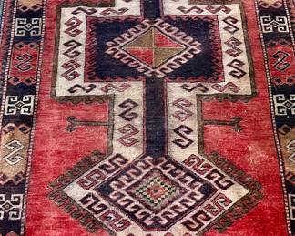 ANTIQUE PERSIAN HAMADAN HAND KNOTTED RUNNER 3x6
