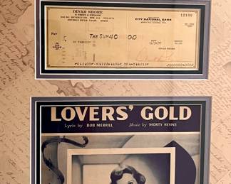 Dinah Shore memorabilia 