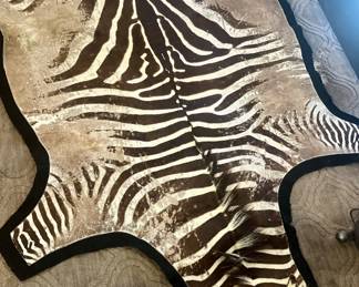 Fabulous zebra hide rug 