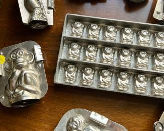 Antique Vintage Vormenfabriek Holland MONKEY Chimpanzee Chocolate Candy Molds