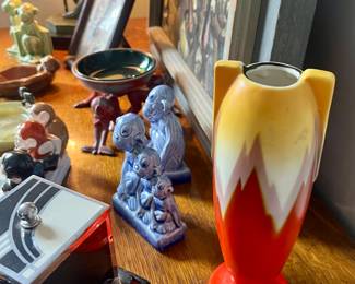 Art Deco Hand-painted Vase by Ditmar Urbach from Czechoslovakia $$$$$