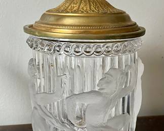 A superb and vary rare crystal tobacco jar in absolute mint condition circa 1930!