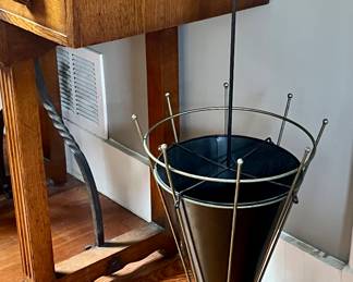 1960s Vintage Mid-Century Metal Umbrella Shaped Umbrella Stand Valued at $300