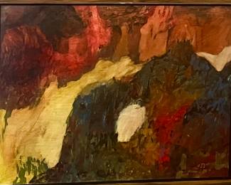 Important painting by PAUL EDELSTEIN’S high school art teacher MARILYN CALIFF