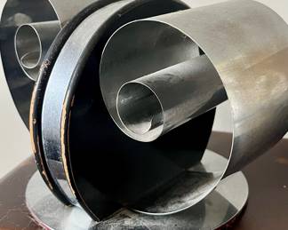 Art Deco Chrome Spiral Napkin Holder 