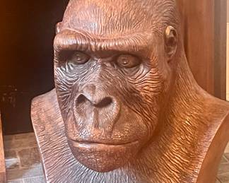 Large fabulous old terra cotta gorilla!!!