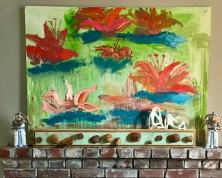 Large Edelstein floral and a gorgeous Wayne Edge sculpture 