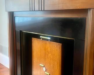 Art Deco fire screen with Bakelite detail