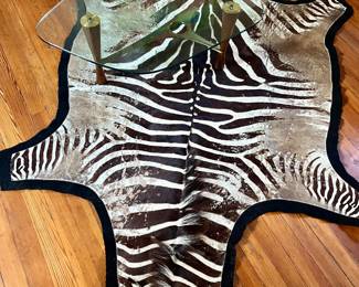 Fabulous zebra hide rug