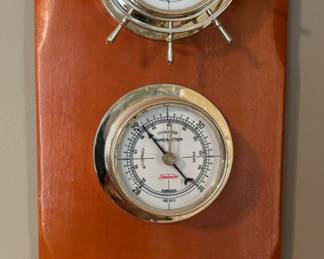 Nautical Weather Station with Thermometer, Barometer, and Hygrometer - $100