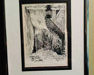 Don Davey Drawing of a New Orleans Patio - $100