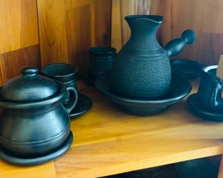 Ukrainian Black Pottery Set - $100 
