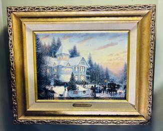 Thomas Kinkade - Winter Scene Painting - $400 - Includes Authenticity Paperwork. 

