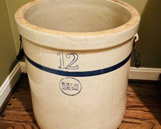 Blue Band Stoneware 12-Gallon Crock - $150