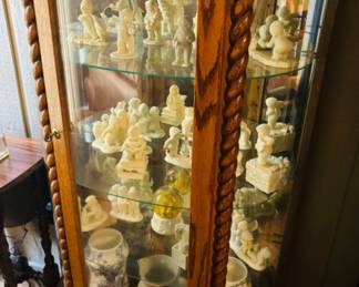 Antique Curio Cabinet - Twisted Oak - $400