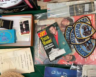 Ephemera, patches and sports memorabilia 