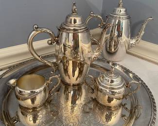 Silver plated tea set