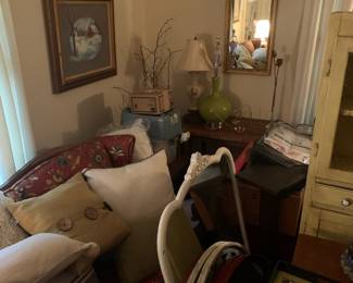 Pillows; couch and mirror