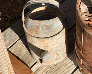 Galvanized watering can