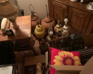 Lamps; pillows