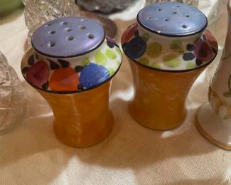 Lusterware salt and pepper shakers