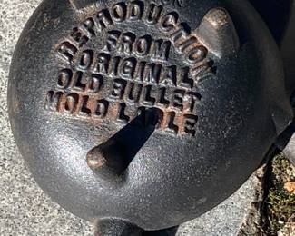 Cast iron reproduction from original old bullet mold ladle