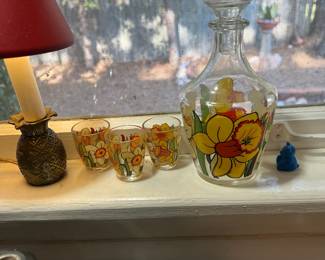 Decanter and shot glasses