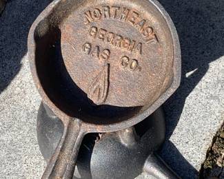 Cast iron advertising pan by Northeast Georgia Gas Co.