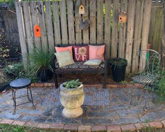 Outdoor furniture and decor; concrete planters