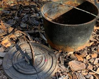 Cast iron - pots and sundial