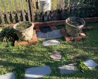 Concrete planters; outdoor items